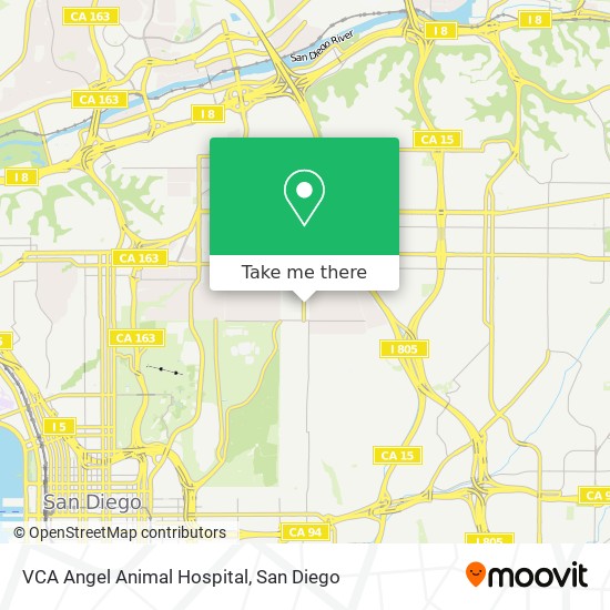Mapa de VCA Angel Animal Hospital