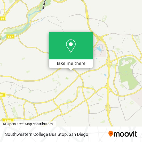 Southwestern College Bus Stop map