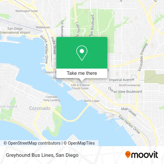 Greyhound Bus Lines map