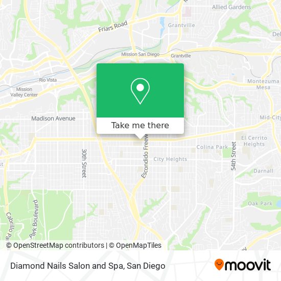 Diamond Nails Salon and Spa map