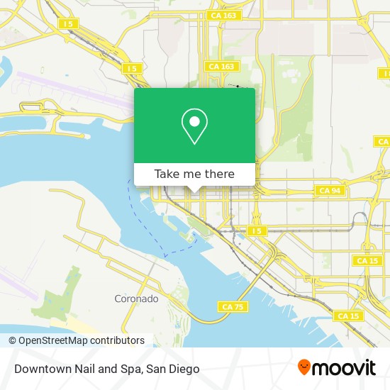 Downtown Nail and Spa map