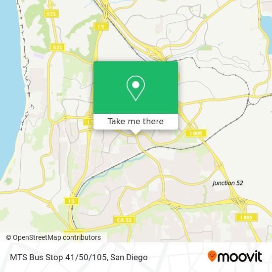 Mapa de MTS Bus Stop 41/50/105