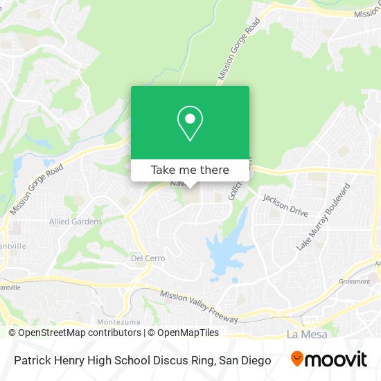 Mapa de Patrick Henry High School Discus Ring