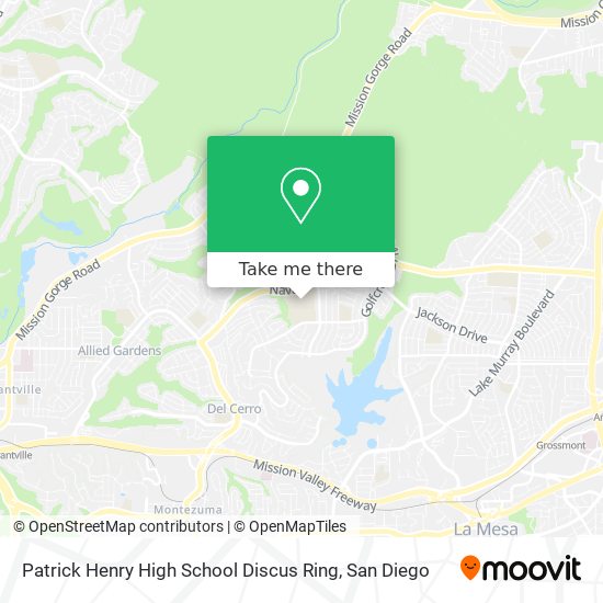 Patrick Henry High School Discus Ring map