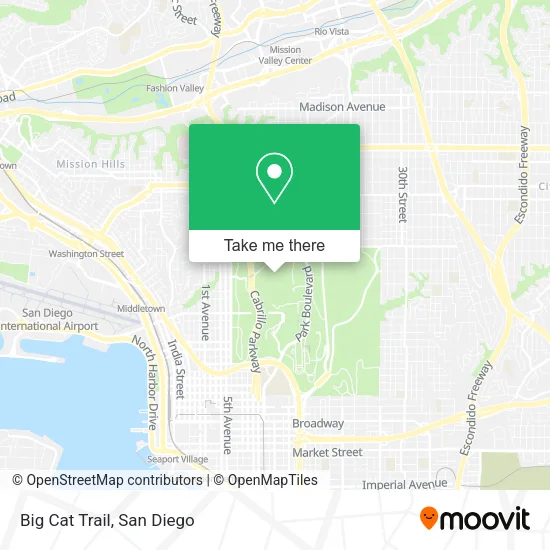 Big Cat Trail map