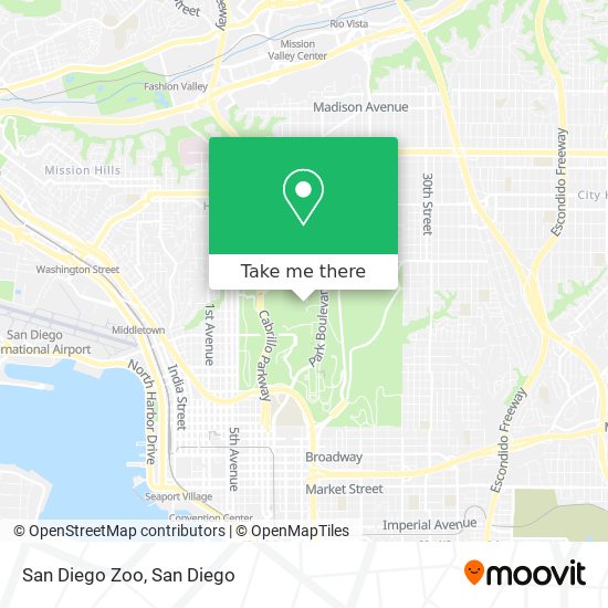 Mapa de San Diego Zoo