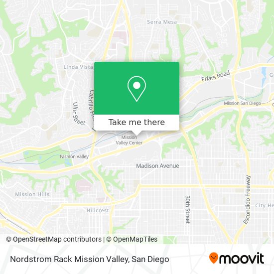 Nordstrom Rack Mission Valley map