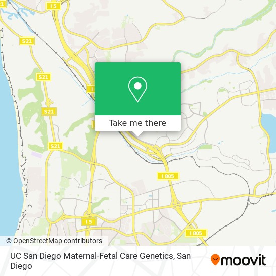 Mapa de UC San Diego Maternal-Fetal Care Genetics