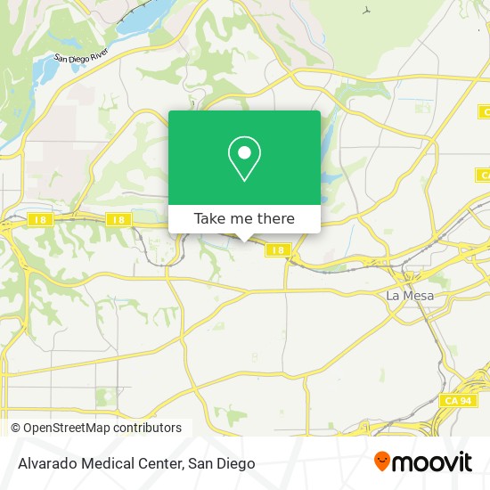 Mapa de Alvarado Medical Center