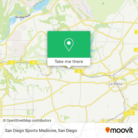 Mapa de San Diego Sports Medicine