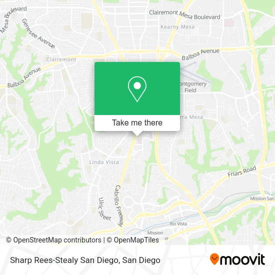 Sharp Rees-Stealy San Diego map