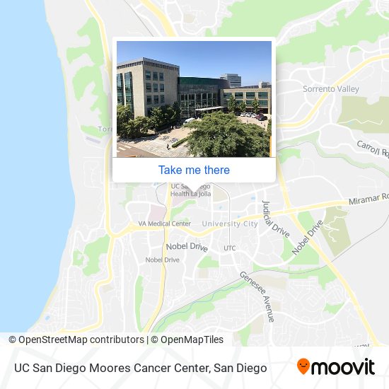 UC San Diego Moores Cancer Center map