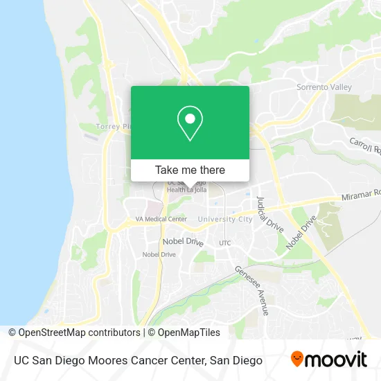 UC San Diego Moores Cancer Center map