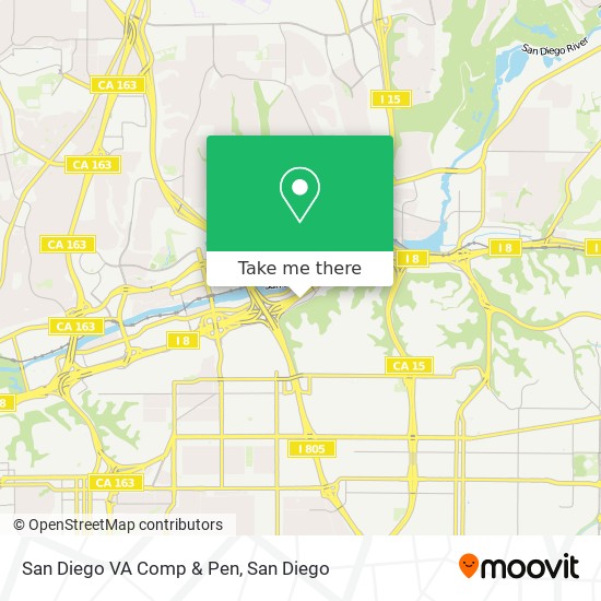 Mapa de San Diego VA Comp & Pen