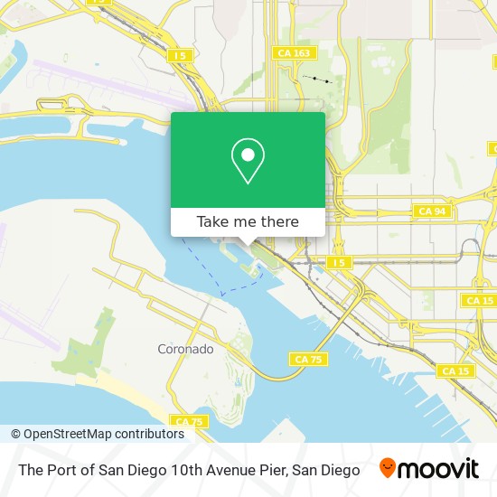 The Port of San Diego 10th Avenue Pier map