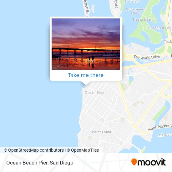 Ocean Beach Pier map