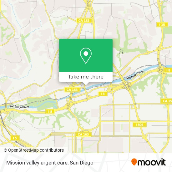 Mapa de Mission valley urgent care