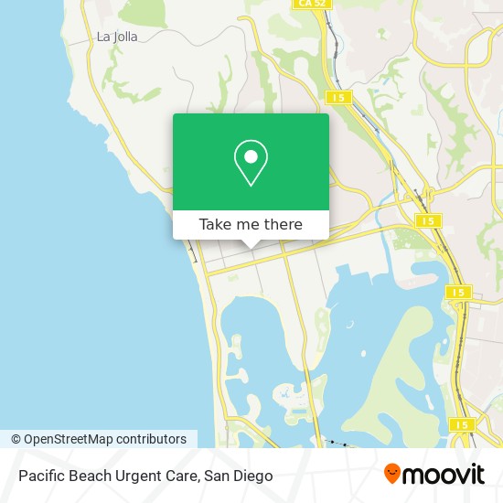 Mapa de Pacific Beach Urgent Care