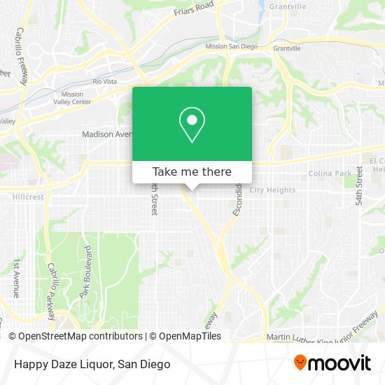 Happy Daze Liquor map