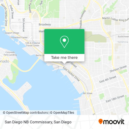 Mapa de San Diego NB Commissary