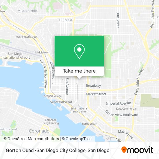 Gorton Quad -San Diego City College map