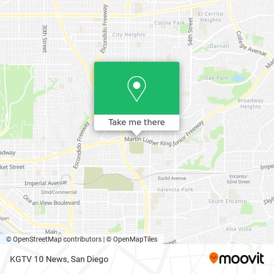 KGTV 10 News map