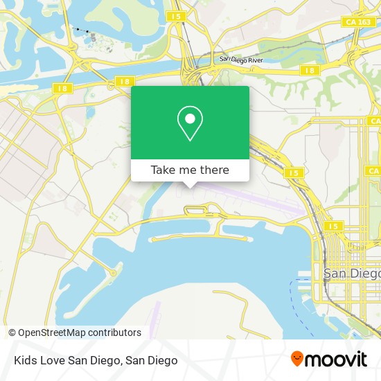 Mapa de Kids Love San Diego