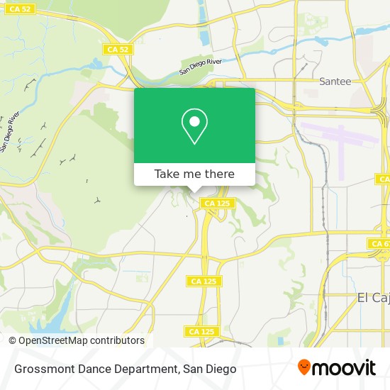 Grossmont Dance Department map