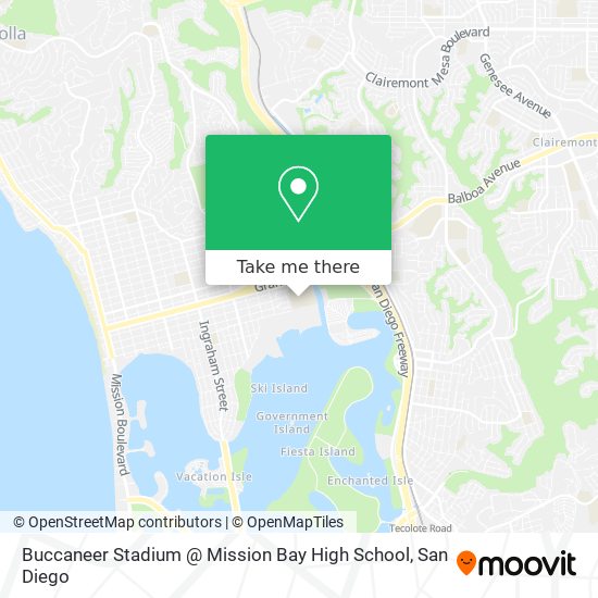 Mapa de Buccaneer Stadium @ Mission Bay High School