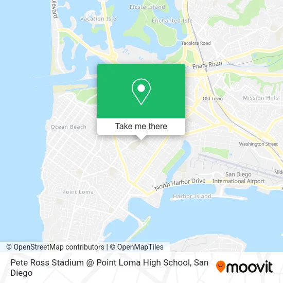 Mapa de Pete Ross Stadium @ Point Loma High School