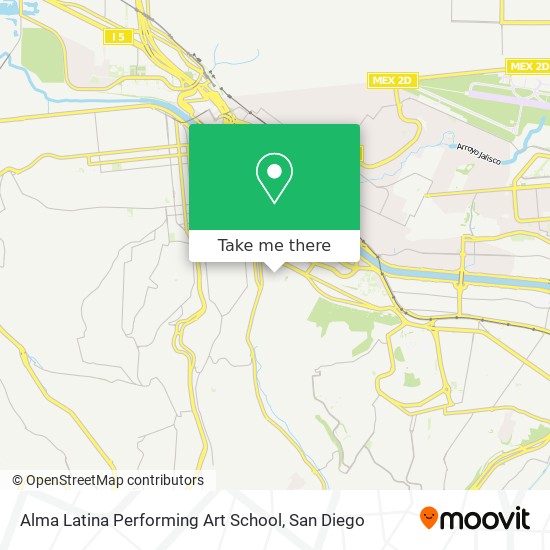 Mapa de Alma Latina Performing Art School