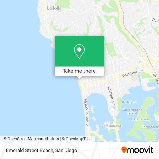 Emerald Street Beach map
