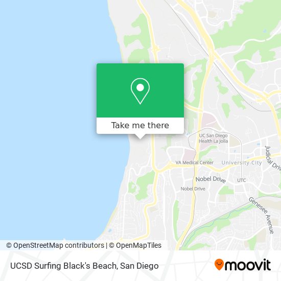 Mapa de UCSD Surfing Black's Beach