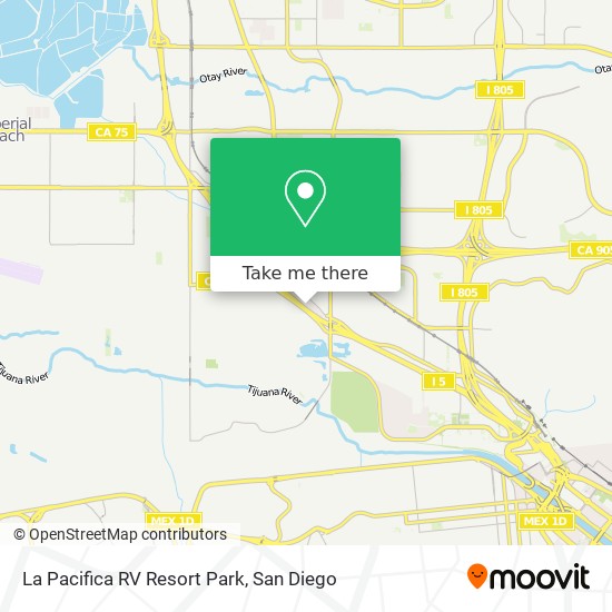 Mapa de La Pacifica RV Resort Park