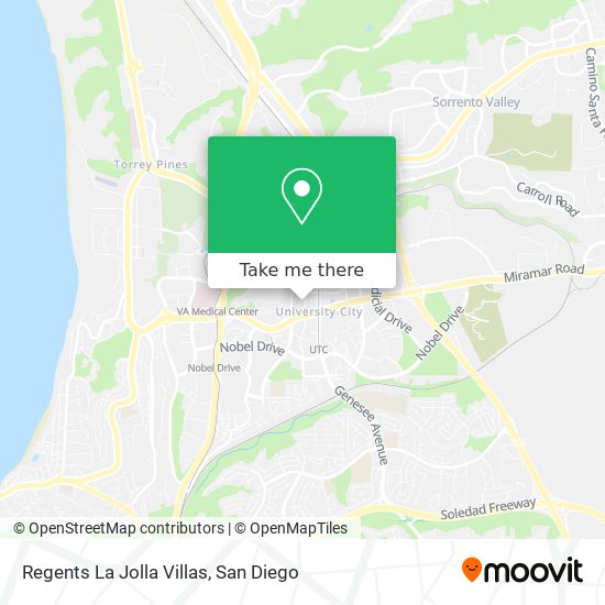 Regents La Jolla Villas map