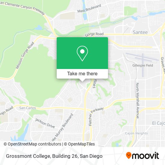 Grossmont College, Building 26 map