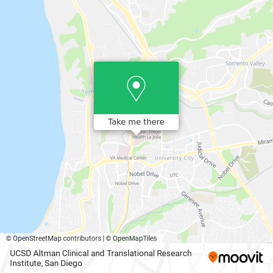 Mapa de UCSD Altman Clinical and Translational Research Institute