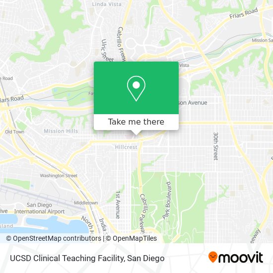 Mapa de UCSD Clinical Teaching Facility