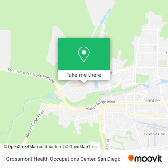 Grossmont Health Occupations Center map