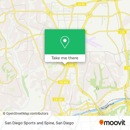 Mapa de San Diego Sports and Spine