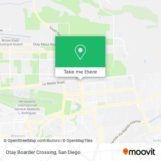 Mapa de Otay Boarder Crossing