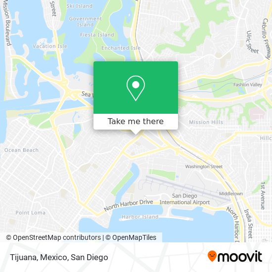 Mapa de Tijuana, Mexico