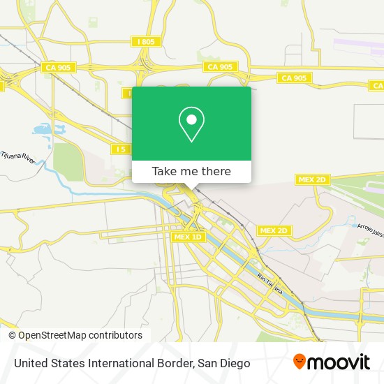 Mapa de United States International Border