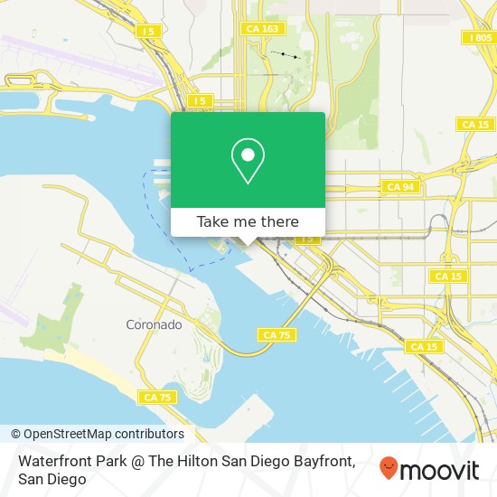 Mapa de Waterfront Park @ The Hilton San Diego Bayfront