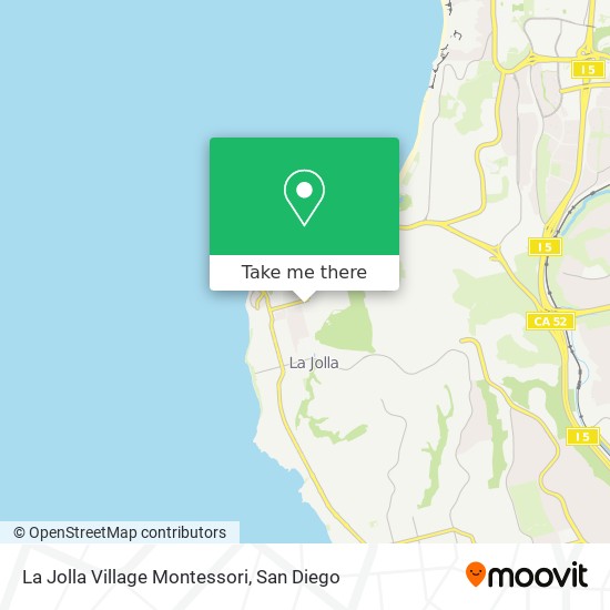 La Jolla Village Montessori map