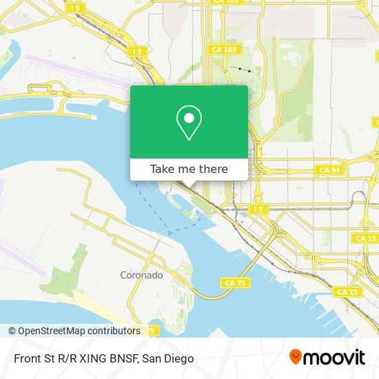 Mapa de Front St R/R XING BNSF