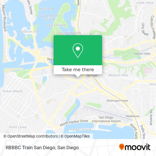 Mapa de RBBBC Train San Diego