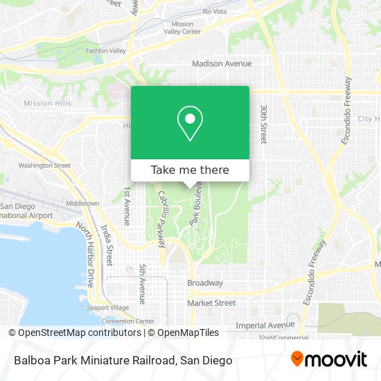 Mapa de Balboa Park Miniature Railroad