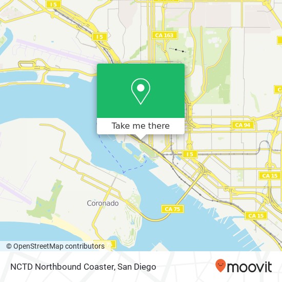 Mapa de NCTD Northbound Coaster
