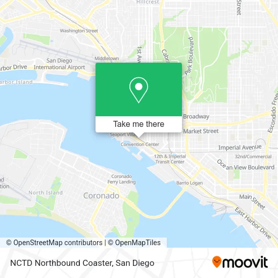 NCTD Northbound Coaster map
